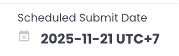 No Scheduled Submit