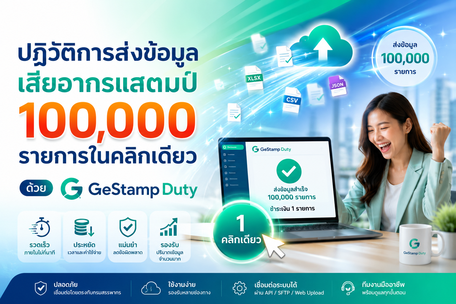 You are currently viewing ปฏิวัติการส่งข้อมูลเสีย “อากรแสตมป์” 100,000 รายการในคลิกเดียว ด้วย GeStamp Duty