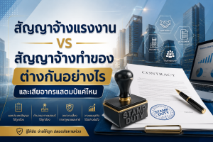 Read more about the article สัญญาจ้างแรงงาน vs สัญญาจ้างทำของ ต่างกันอย่างไร และเสียอากรแสตมป์แค่ไหน